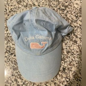 Baby blue DG baseball hat with vineyard vines whale
